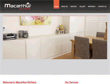 Tablet Screenshot of macarthurkitchens.com.au